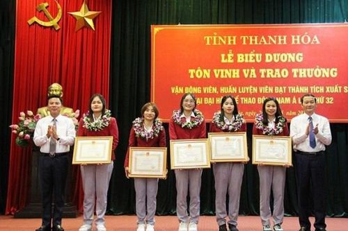Thanh Hóa: Trao thưởng cho VĐV, HLV đạt thành tích xuất sắc tại SEA Games 32