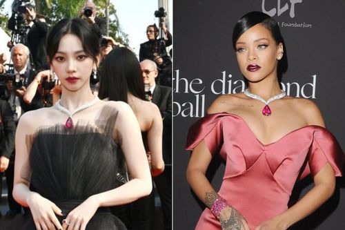 Bộ trang sức quý cất tủ 9 năm, từng được Rihanna sử dụng bất ngờ xuất hiện trở lại sáng rực thảm đỏ Cannes