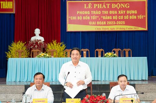Châu Thành thi đua xây dựng chi, đảng bộ 'bốn tốt'