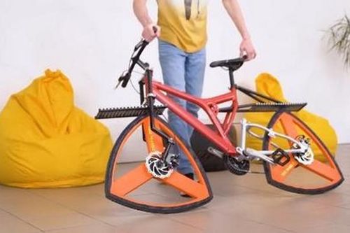 Xe đạp có bánh xe hình tam giác