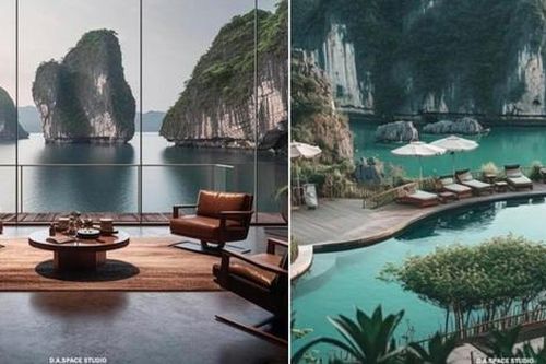 Quảng Ninh bác thông tin về hình ảnh khách sạn xây trong núi đá giữa vịnh Hạ Long