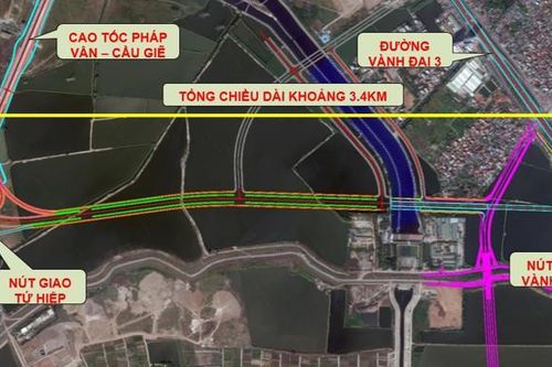 Đầu tư 3.241 tỷ đồng kết nối Vành đai 3 với cao tốc Pháp Vân-Cầu Giẽ