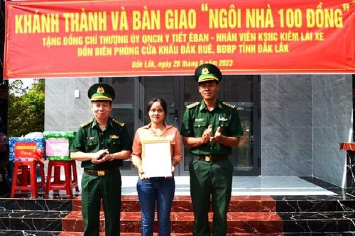 Đắk Lắk: Bàn giao 'Ngôi nhà 100 đồng' tặng quân nhân có hoàn cảnh khó khăn