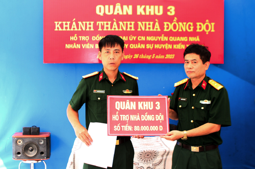 Bộ CHQS tỉnh Thái Bình: Bàn giao nhà đồng đội cho quân nhân có hoàn cảnh khó khăn