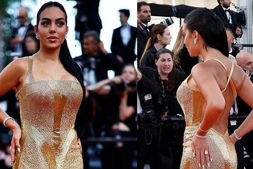 Bạn gái người mẫu của Cristiano Ronaldo khoe đường cong nóng rực ở Cannes