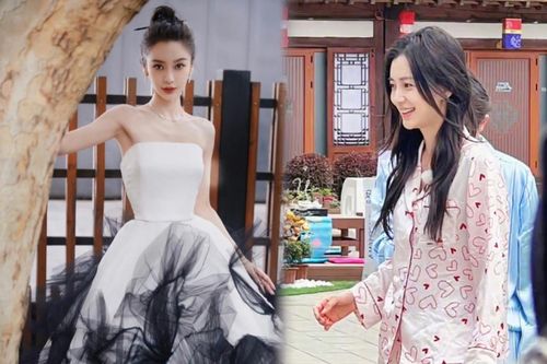 Nhan sắc gây ngỡ ngàng của Angelababy khi để mặc mộc, diện đồ ngủ xuất hiện trên sóng truyền hình
