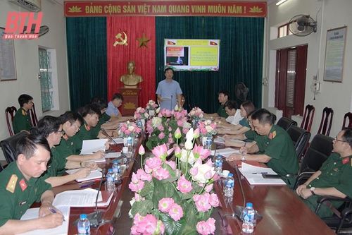 Đảng ủy Quân sự huyện Hoằng Hóa sơ kết giữa nhiệm kỳ thực hiện Nghị quyết Đại hội Đảng bộ lần thứ IX