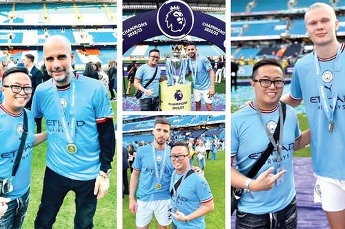 Người Việt gặp Haaland chúc mừng Man City vô địch