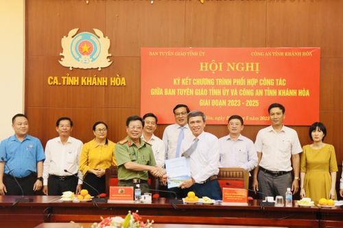 Ban Tuyên giáo Tỉnh ủy và Công an tỉnh tổ chức Hội nghị ký kết chương trình phối hợp công tác giai đoạn 2023 - 2025
