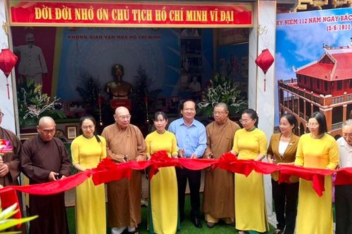 Ra mắt 'Không gian văn hóa Hồ Chí Minh' tại chùa Giác Nguyên (H.Hóc Môn)