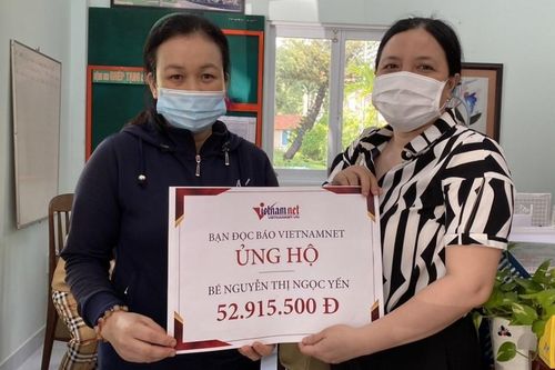 Gia đình bé Nguyễn Thị Ngọc Yến cảm ơn bạn đọc VietNamNet đã giúp đỡ