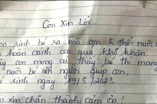 Bỏ con trai mới sinh dưới gầm cầu, người mẹ viết thư nhờ nuôi giúp