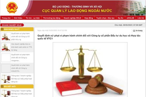 Xử phạt một doanh nghiệp xuất khẩu lao động hơn 130 triệu đồng