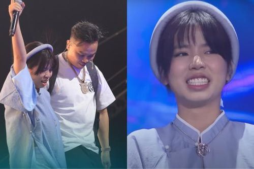 Nữ sinh Hải Phòng mặc áo dài 'bắn' rap, Suboi 'ngã ra' vì quá chất