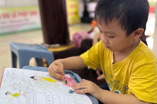 Chùa Phật Huệ tổ chức cuộc thi 'Em vẽ tranh Phật' kính mừng Phật đản