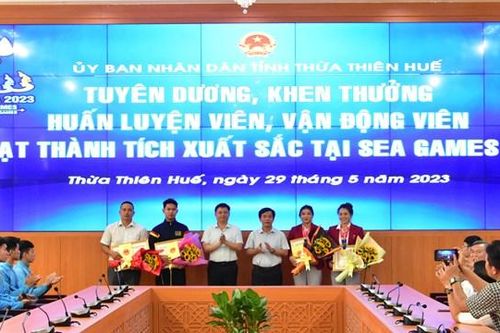Thừa Thiên - Huế: Tuyên dương các vận động viên đạt thành tích xuất sắc tại SEA Games 32