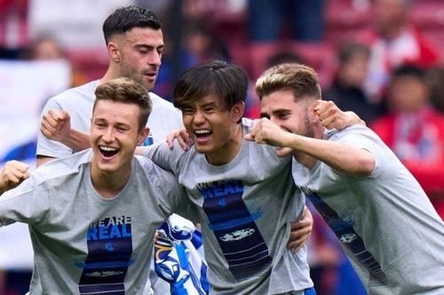 Kubo cùng đồng đội vỡ òa khi có vé dự Champions League