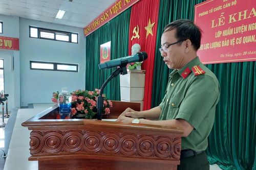 Khai giảng khóa huấn luyện nghiệp vụ bảo vệ cho lực lượng bảo vệ cơ quan, doanh nghiệp năm 2023.