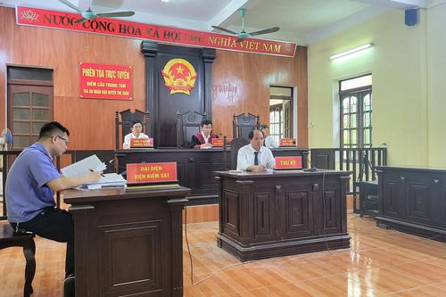 TAND huyện Thọ Xuân tổ chức xét xử trực tuyến 3 vụ án hình sự
