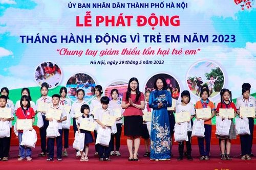 Hà Nội: Phát động Tháng hành động 'Chung tay giảm thiểu tổn hại trẻ em'