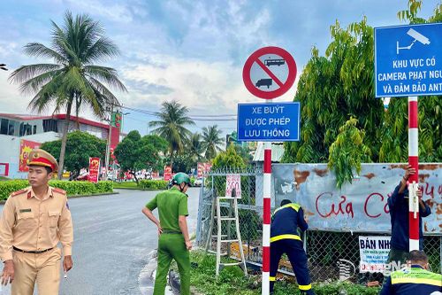 Tiếp tục xác minh xử lý các đối tượng xịt sơn đen lên biển báo