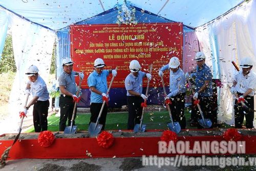 Động thổ thi công công trình đường kết nối quốc lộ 4B với quốc lộ 18