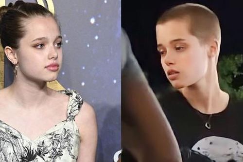 Con gái Angelina Jolie cạo đầu đinh ở tuổi 17