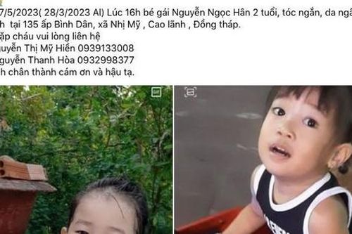 Bé gái 2 tuổi mất tích bí ẩn ở Đồng Tháp