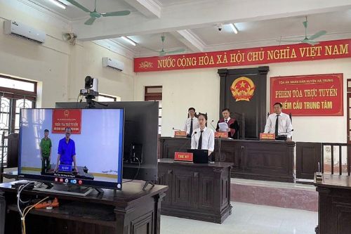 TAND huyện Hà Trung xét xử trực tuyến 3 vụ án hình sự