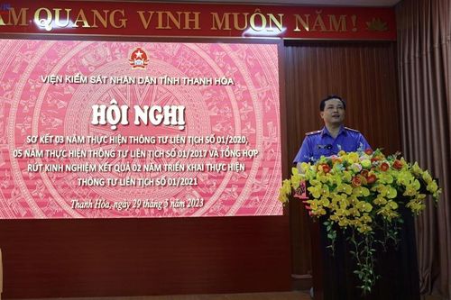 VKSND tỉnh Thanh Hóa tổ chức Hội nghị sơ kết thi hành Thông tư liên tịch