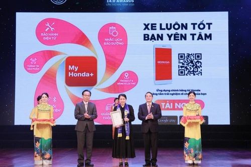 Ứng dụng My Honda+ nhận giải thưởng về chuyển đổi số
