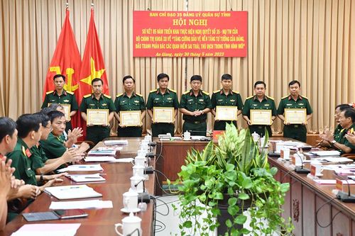 Đảng ủy Quân sự tỉnh An Giang sơ kết 5 năm thực hiện Nghị quyết 35-NQ/TW