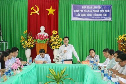 Văn phòng Điều phối xây dựng nông thôn mới tỉnh An Giang làm việc tại xã Bình Thạnh
