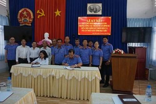 Lễ ký quy chế phối hợp liên ngành trong công tác thi hành án hình sự