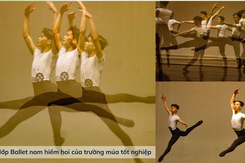 Xem ảnh trình diễn tốt nghiệp ấn tượng của lớp nam diễn viên ballet hiếm hoi của trường múa