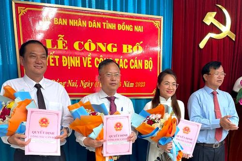 Đồng Nai trao các quyết định điều động, bổ nhiệm cán bộ