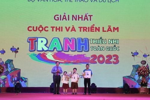 Trao giải thưởng Cuộc thi và Triển lãm tranh thiếu nhi toàn quốc năm 2023