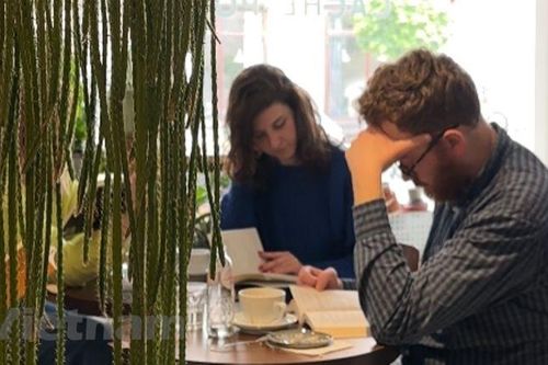 Bỉ: Quán càphê 'Cache-pot' với mô hình đọc sách chậm thu hút độc giả