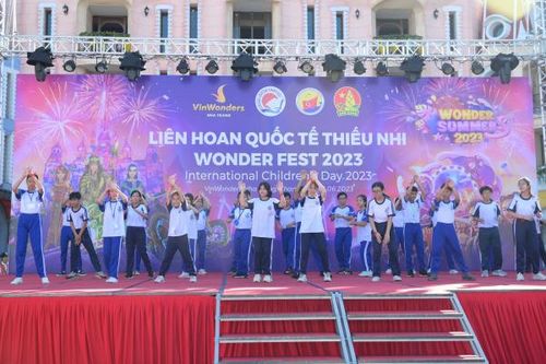 Hơn 700 thiếu nhi tham gia Liên hoan quốc tế thiếu nhi WonderFest 2023 tại VinWonders Nha Trang