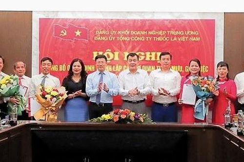 Thành lập các cơ quan tham mưu, giúp việc của Đảng ủy Tổng công ty Thuốc lá Việt Nam