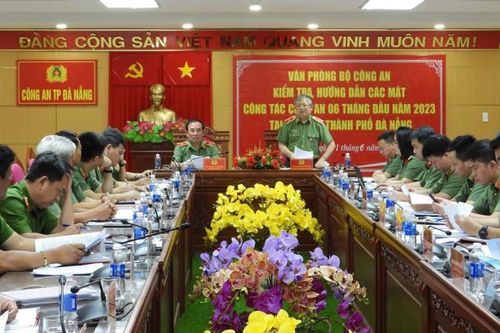 Văn phòng Bộ Công an kiểm tra, hướng dẫn các mặt công tác tại Công an TP Đà Nẵng