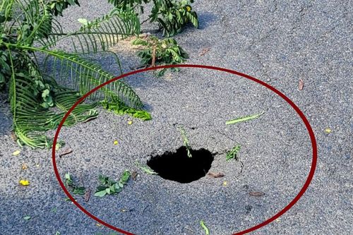 Phú Yên: Xuất hiện hố sâu bất thường trên QL1A