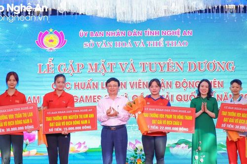 Nghệ An tuyên dương các vận động viên tham dự SEA Games và các giải Quốc tế