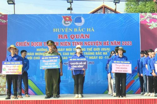Bắc Hà: Ra quân chiến dịch thanh niên tình nguyện hè năm 2023
