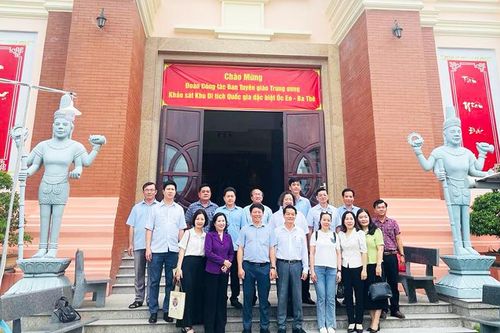 Ban Tuyên giáo Trung ương khảo sát thực tế tại Khu Di tích quốc gia đặc biệt Óc Eo - Ba Thê