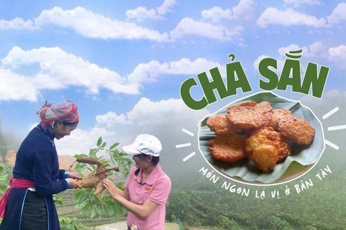 Chả sắn - món ngon lạ vị ở Bản Liền