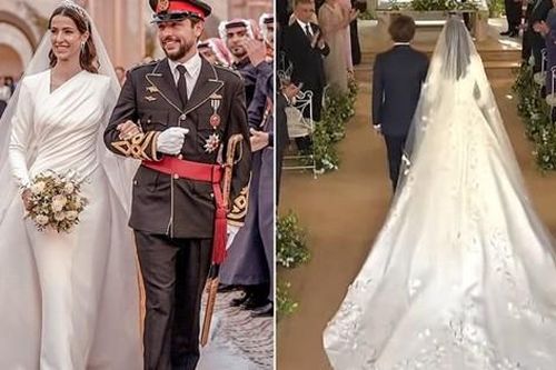 Váy cưới tuyệt mỹ của cô dâu vừa kết hôn với Thái tử Jordan đắt đến mức nào?