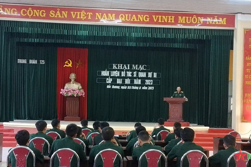 Bộ CHQS tỉnh Hải Dương: Khai mạc huấn luyện bổ túc sĩ quan dự bị cấp đại đội năm 2023