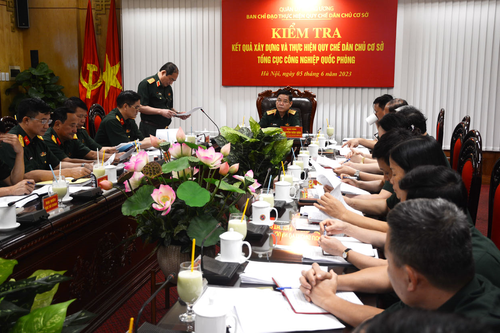 Kiểm tra thực hiện Quy chế dân chủ cơ sở ở Tổng cục Công nghiệp Quốc phòng