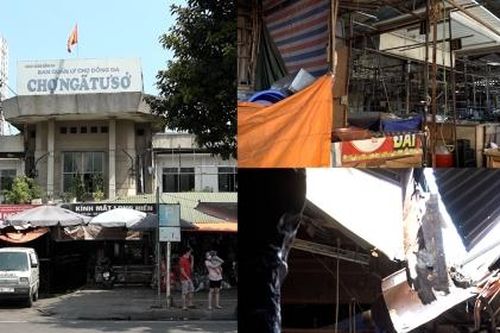 Hà Nội: Tiểu thương chợ Ngã Tư Sở ngắc ngoải trong cảnh tạm bợ, lụp xụp